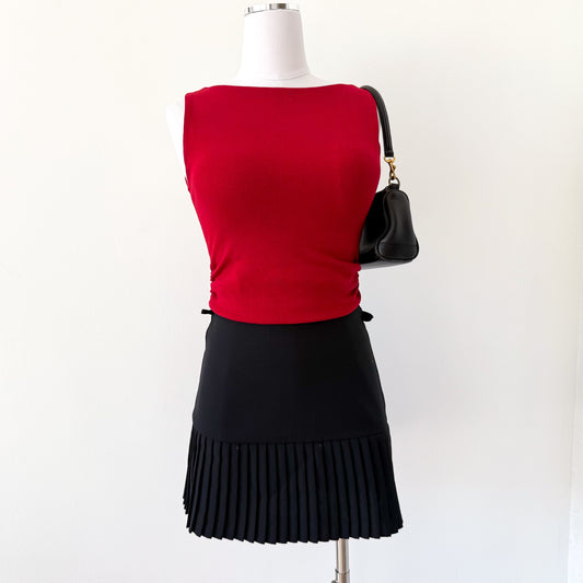 Y2K Rave Pleated Mini Skirt / SZ 0/2