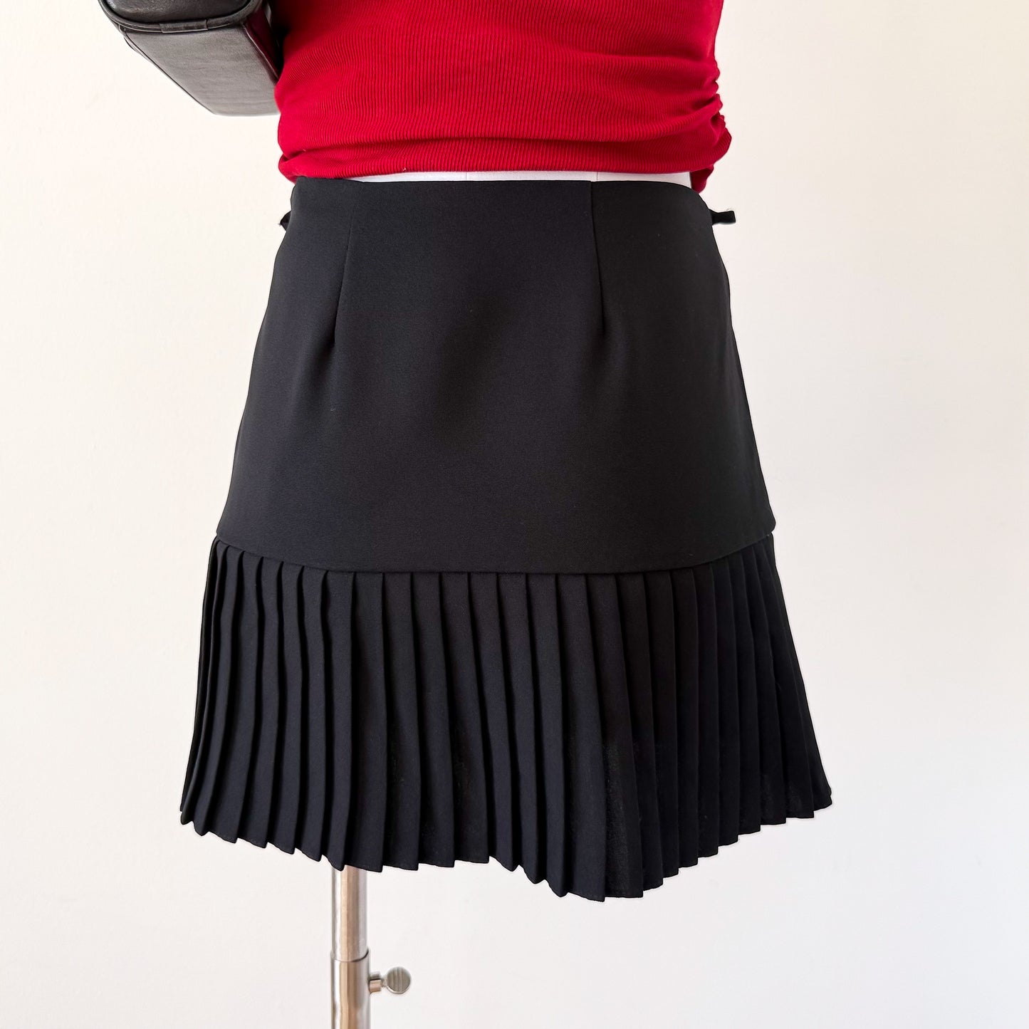 Y2K Rave Pleated Mini Skirt / SZ 0/2