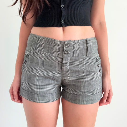 2010's Grey Plaid Work Shorts / SZ M