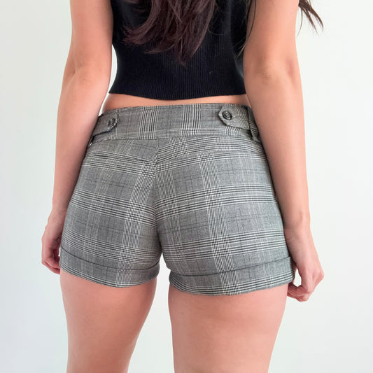 2010's Grey Plaid Work Shorts / SZ M