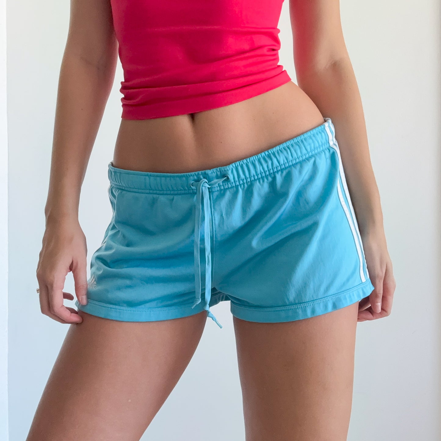 Y2K Adidas Aqua Mini Workout Shorts / SZ L