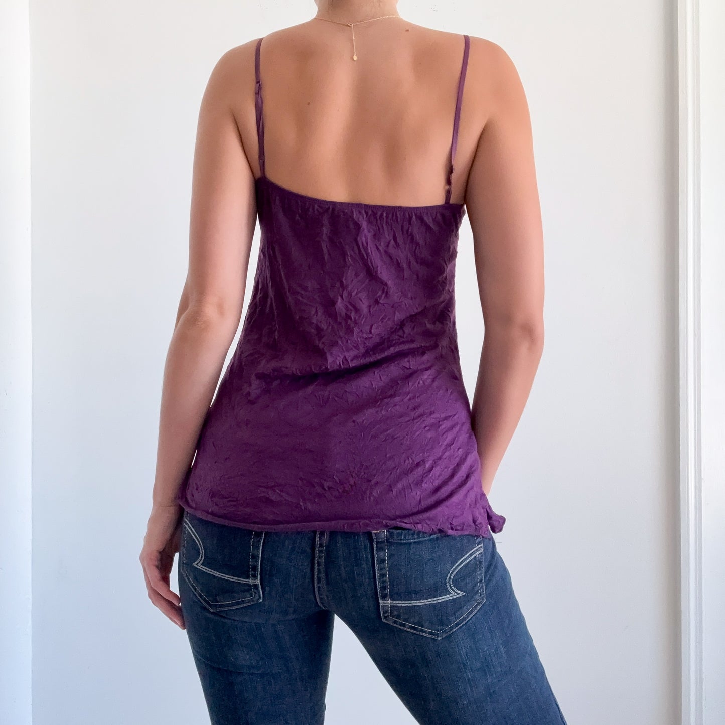 Y2K Purple Crinkle Fairy Tank / SZ S/M