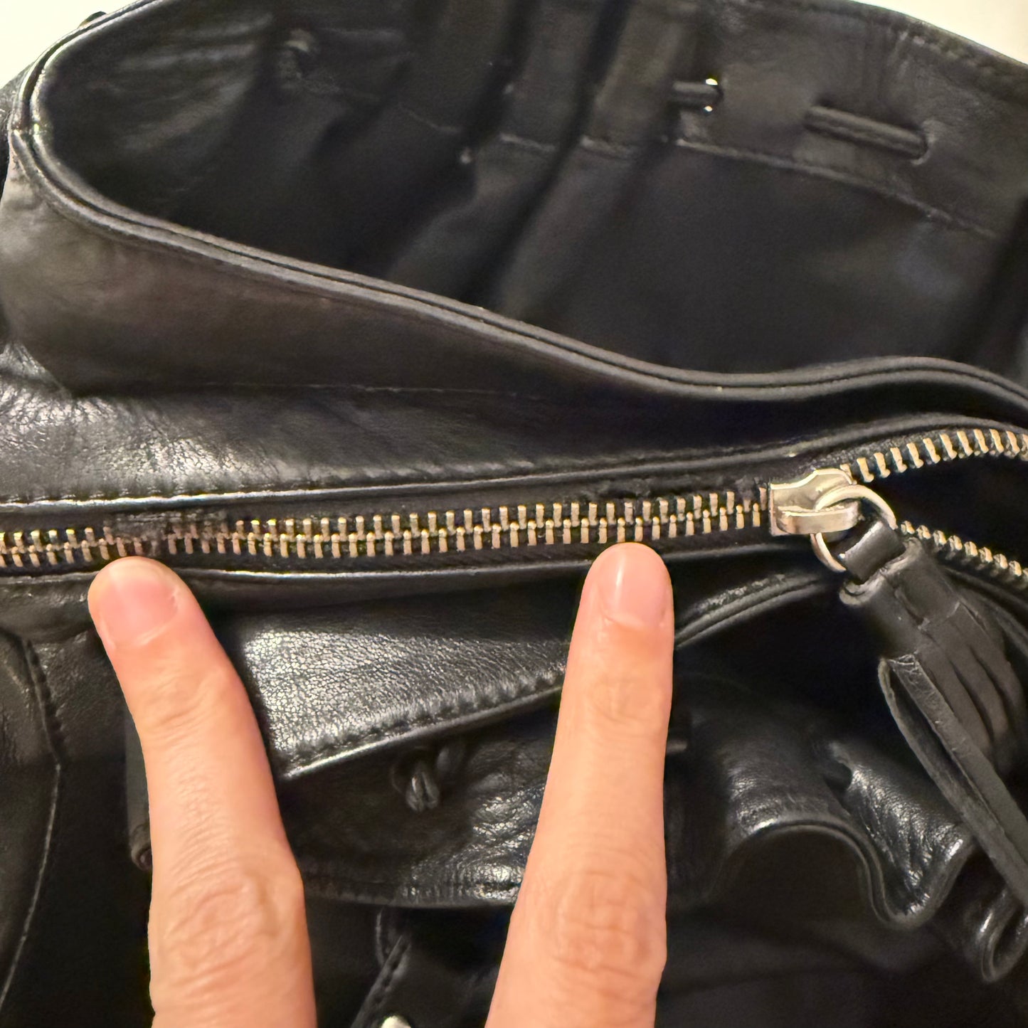 Y2K Le Tanneur Black Leather Bag