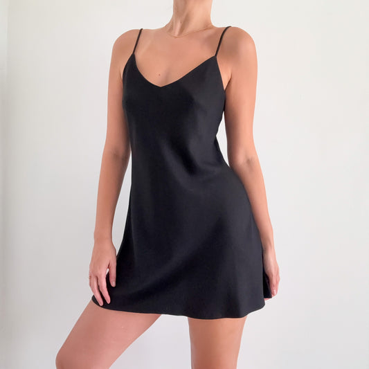 90's Black Classic Mini Dress / SZ M