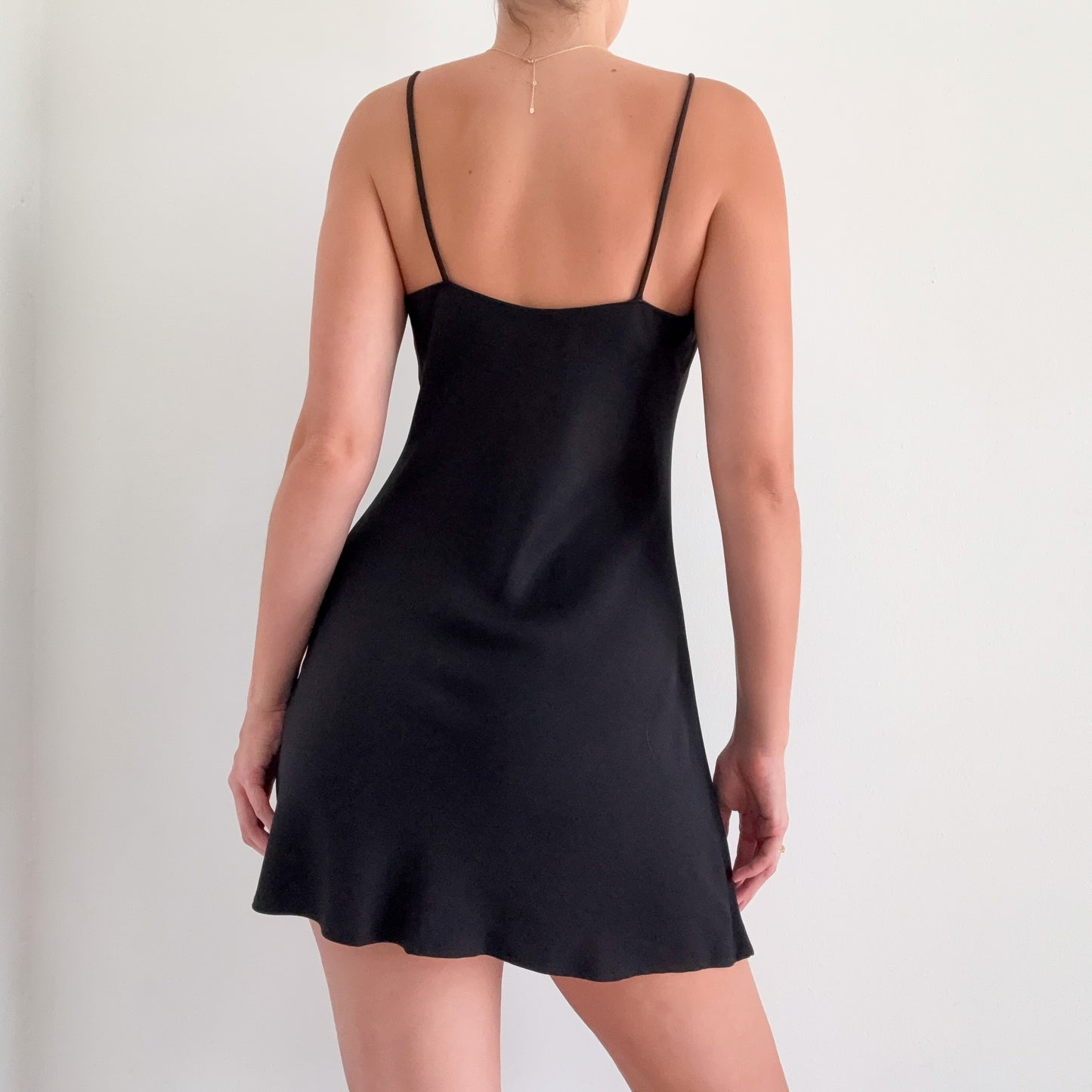 90's Black Classic Mini Dress / SZ M