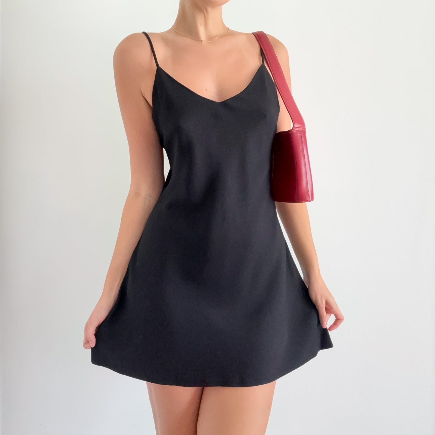 90's Black Classic Mini Dress / SZ M