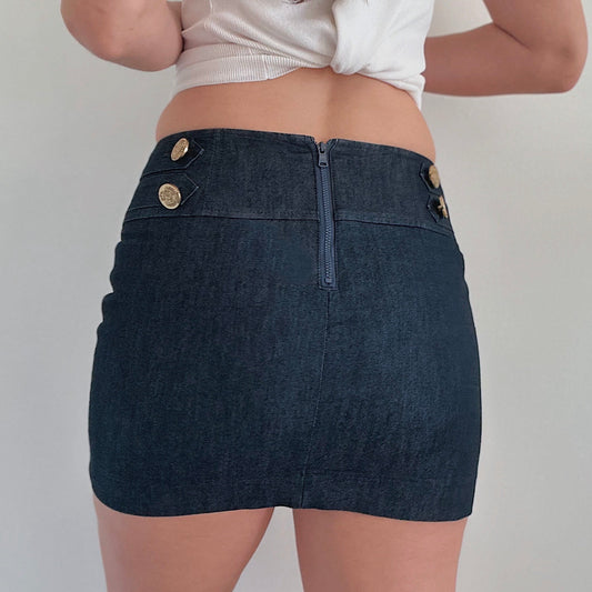 Y2K Denim Nautical Mini Skirt / SZ 4