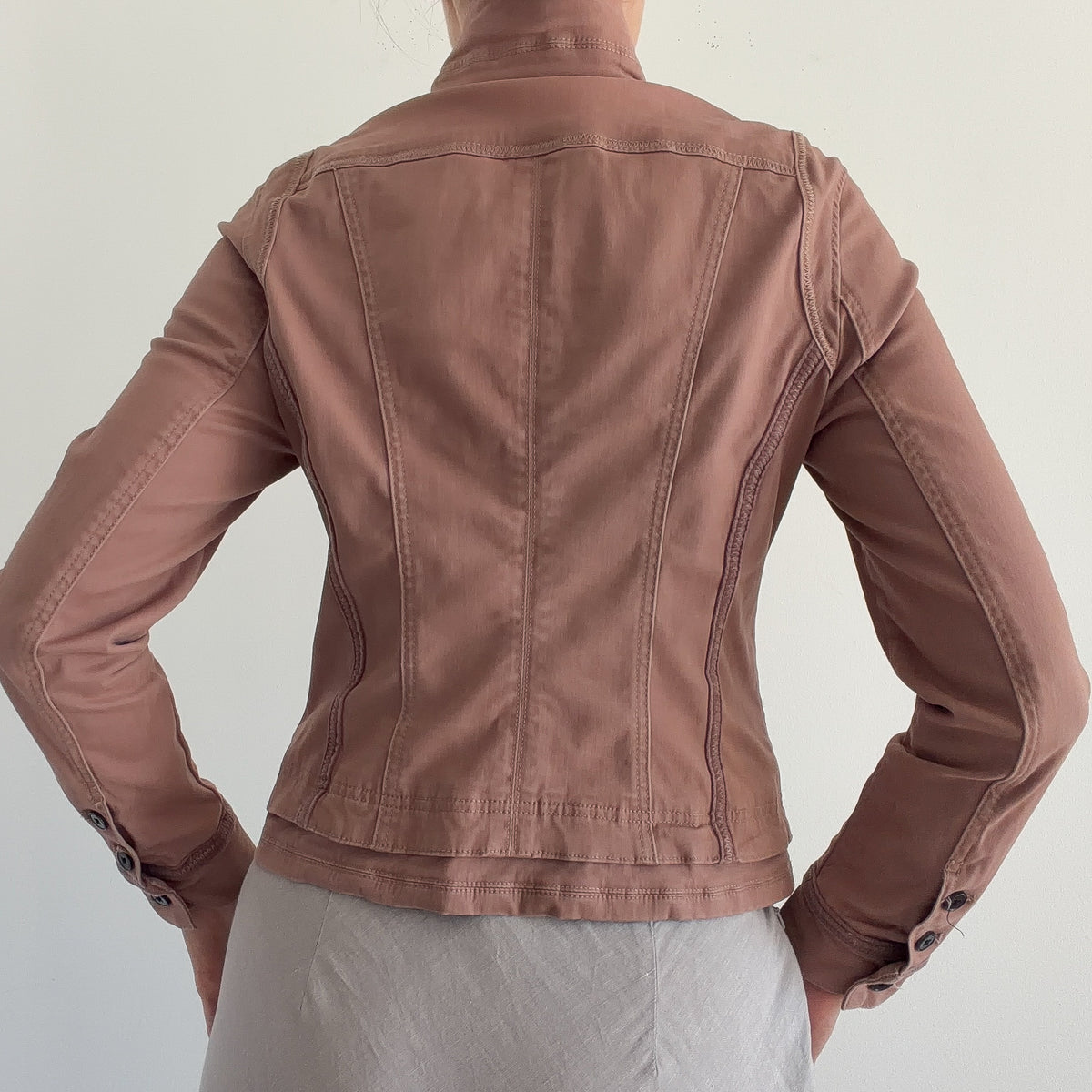 Y2K Mauve Pink Cotton Jacket / SZ S/M