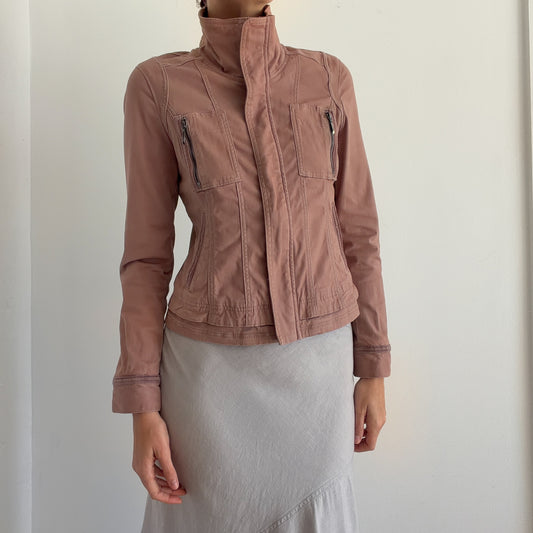 Y2K Mauve Pink Cotton Jacket / SZ S/M
