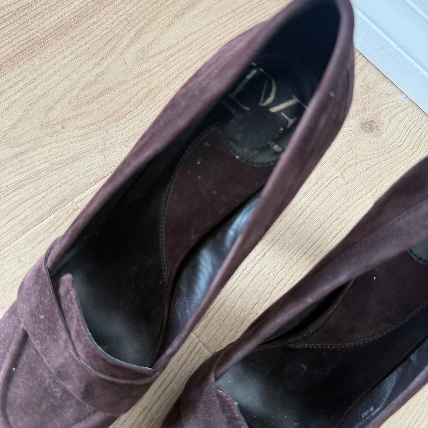 Y2K Diane VonFurstenberg Brown Suede Loafer Pumps / SZ 8.5
