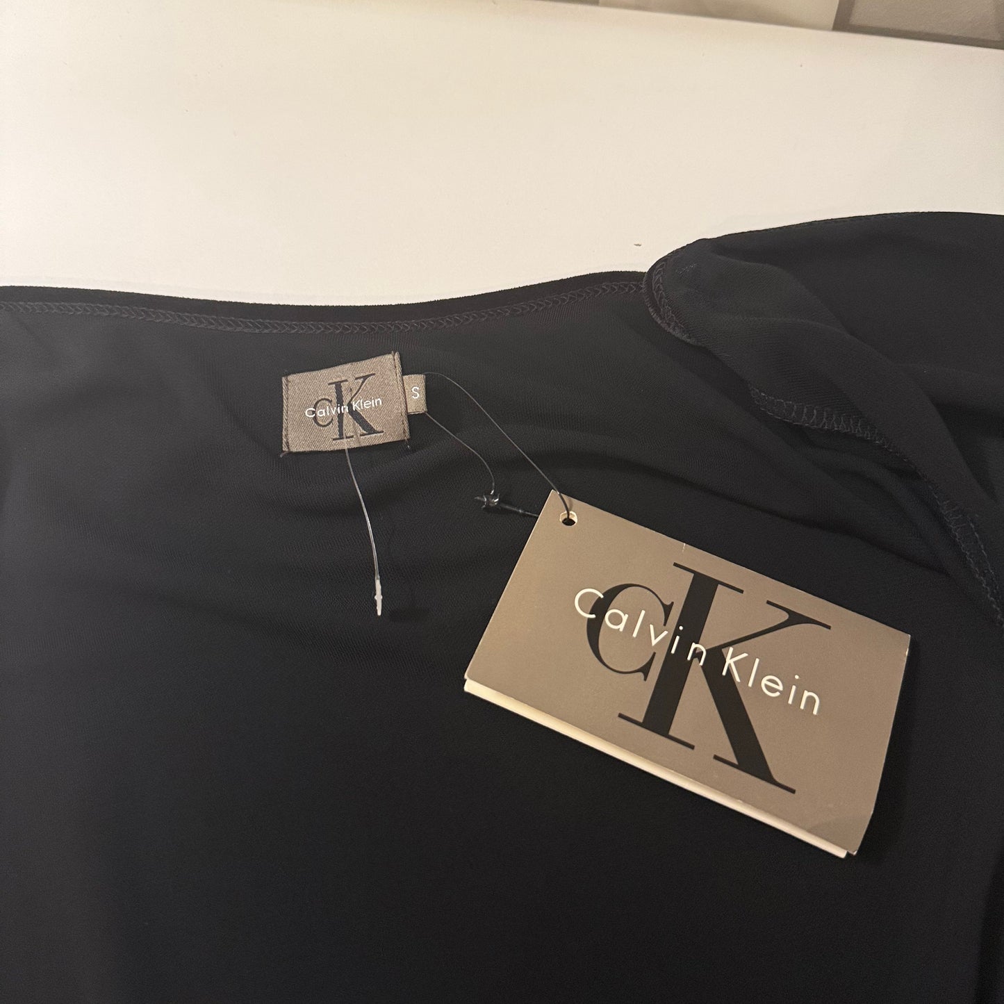 90's Calvin Klein Black Wrap Skirt / SZ S