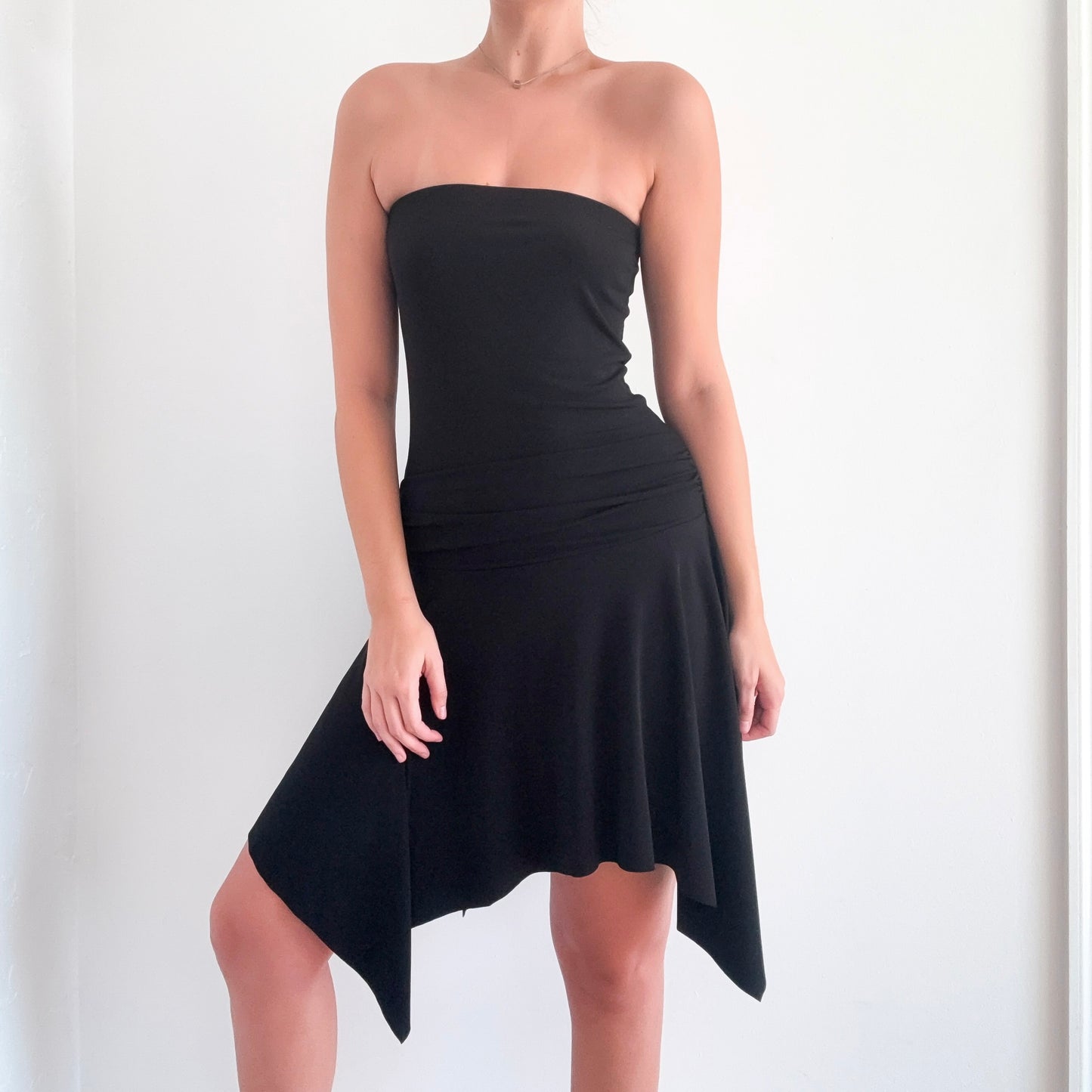 Y2K Black Drop Waist Sleeveless Dress / SZ M