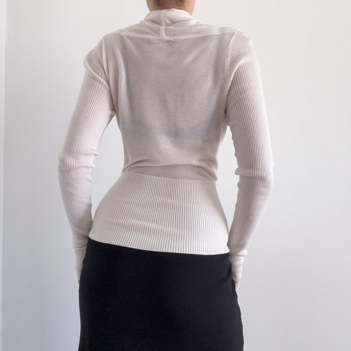 Y2K BCBGMaxAzria Ivory Knit Top / SZ S