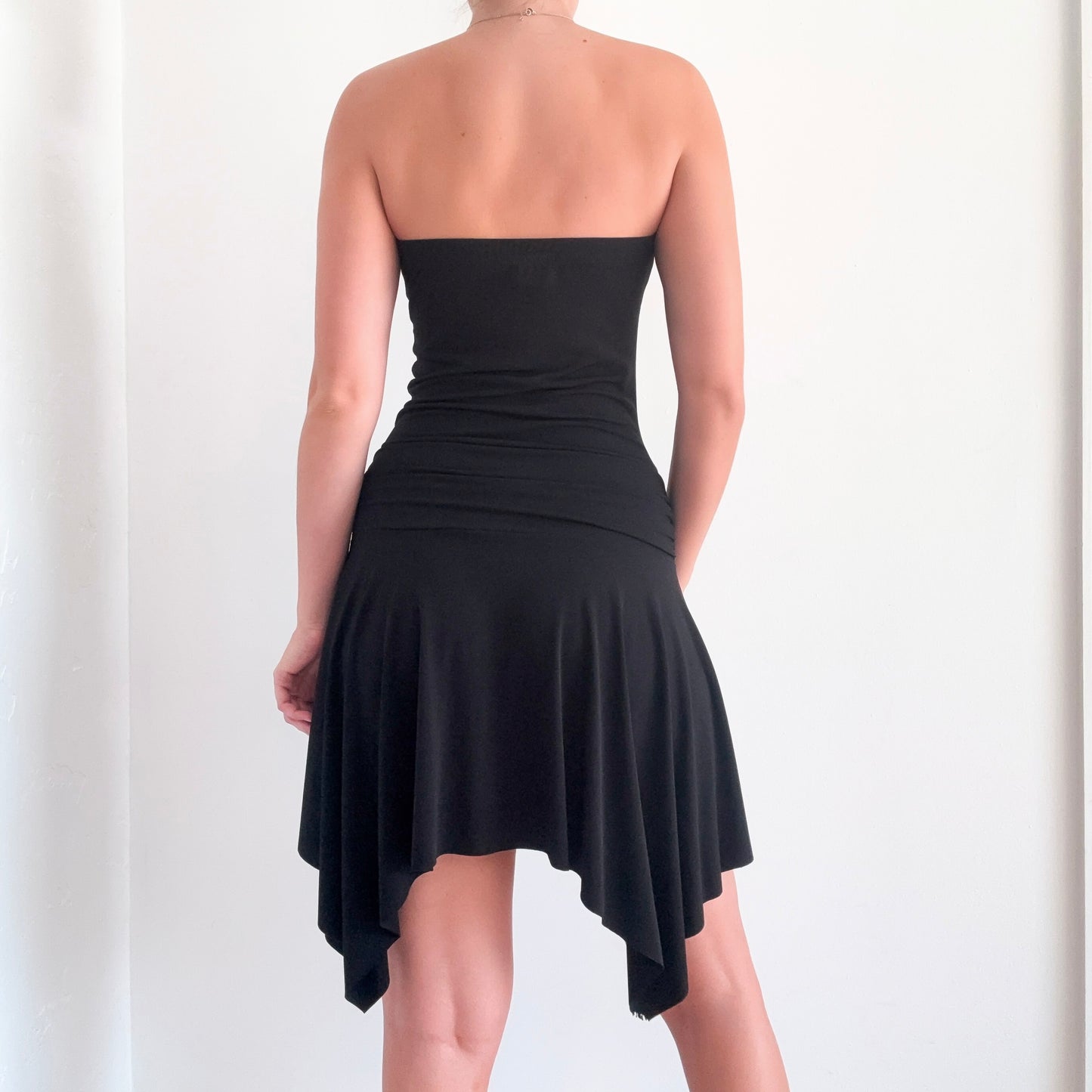 Y2K Black Drop Waist Sleeveless Dress / SZ M