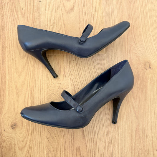 Y2K Navy Maryjane Pumps / SZ 10