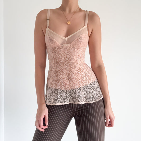 Y2K VS Blush Lace Nighty Tank / SZ S
