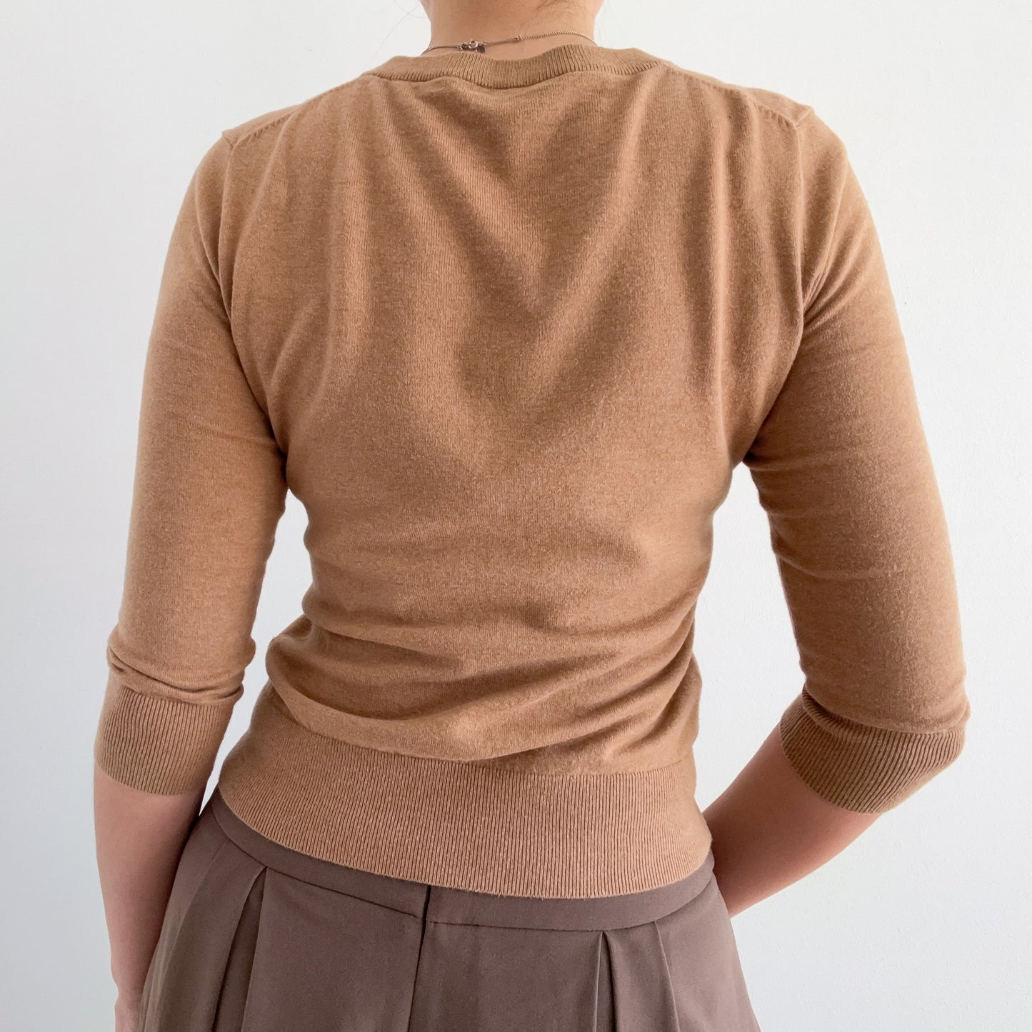 Y2K J.Crew Camel Knit Cardigan / SZ XS/S