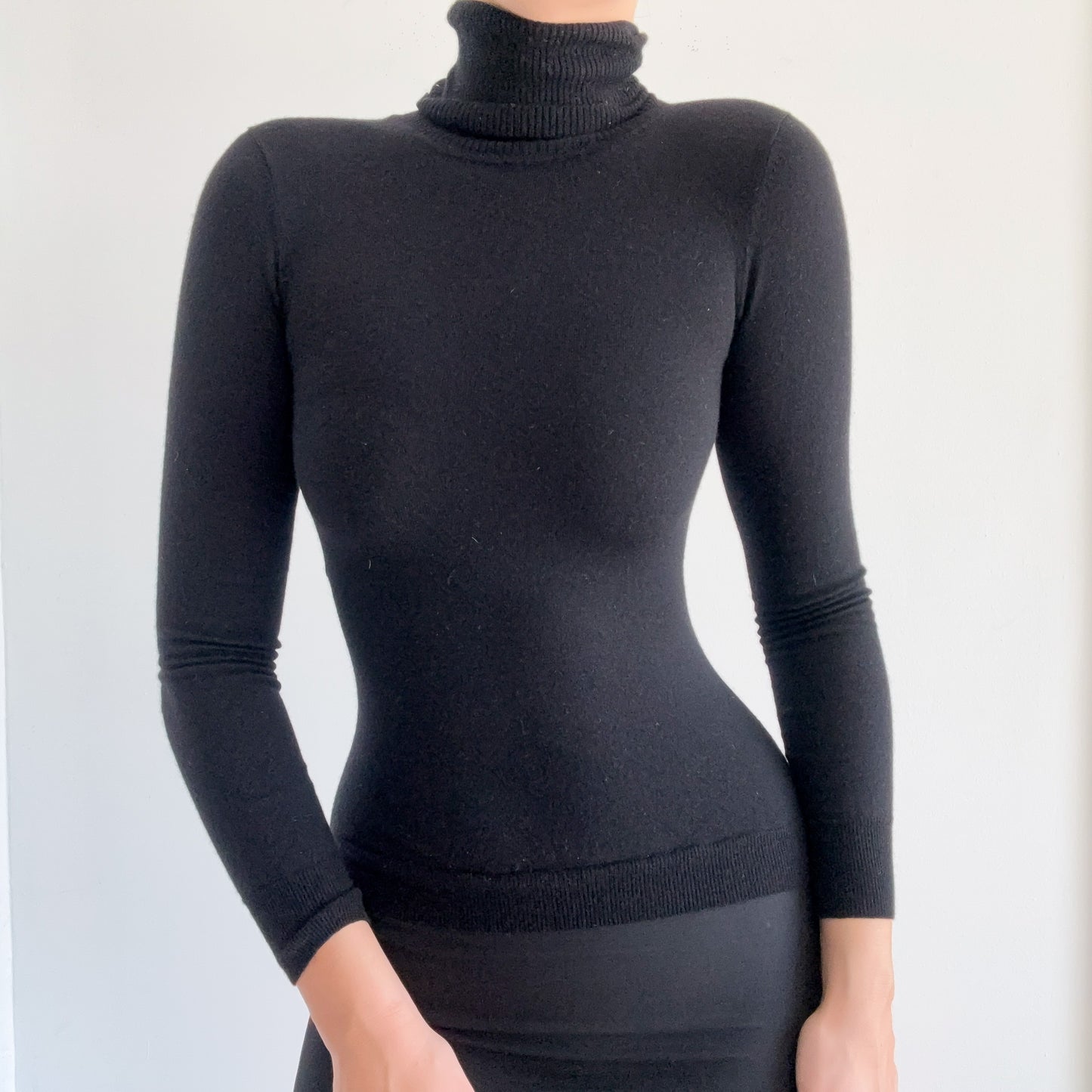 Y2K Theory Black Turtleneck Mini Dress / SZ XS/S