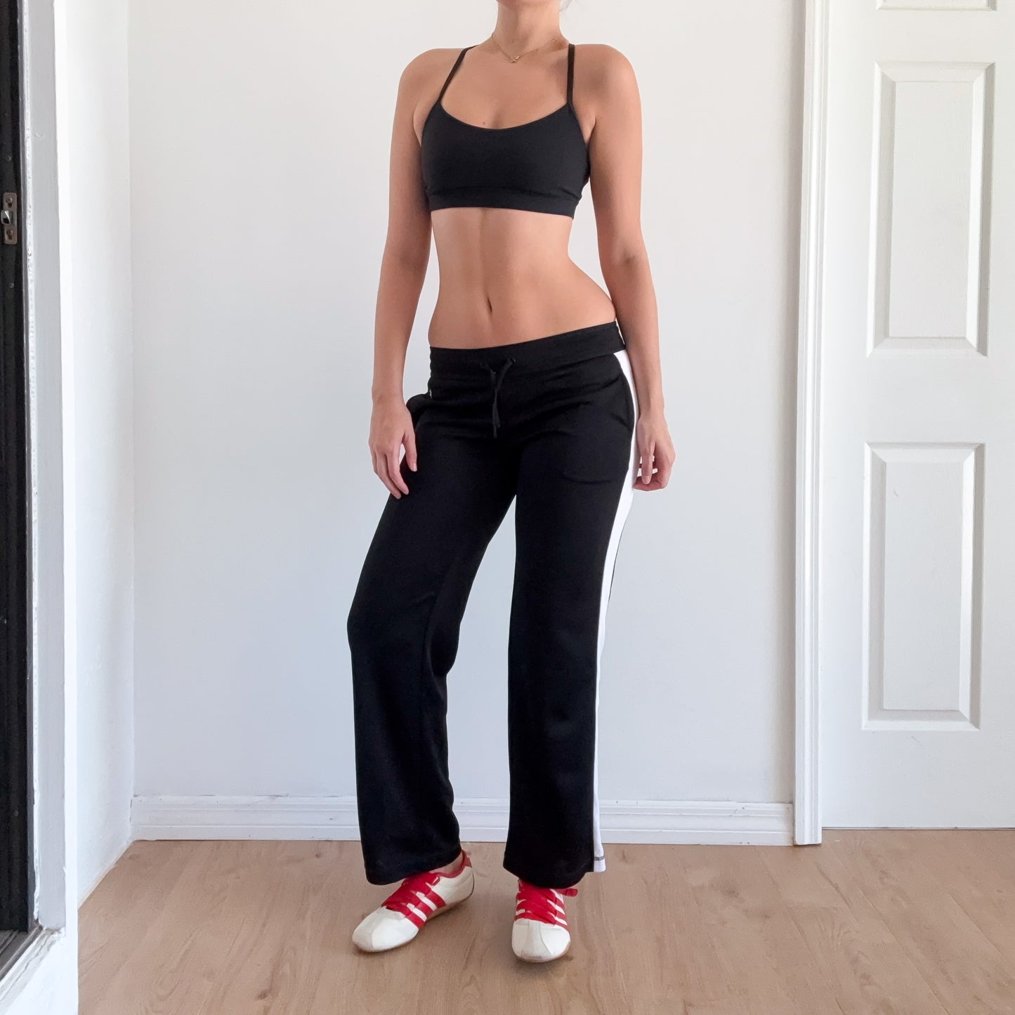 Y2K Danskin Black & White Track Pants / SZ S
