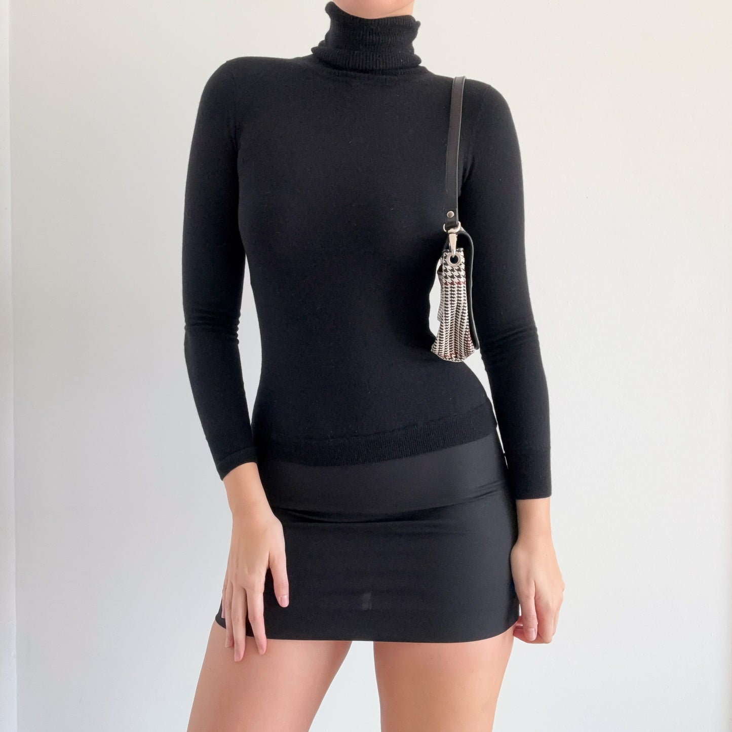 Y2K Theory Black Turtleneck Mini Dress / SZ XS/S
