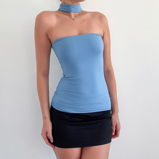 Y2K Kookai Cornflower Choker Top / SZ XS/S