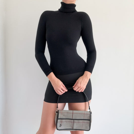 Y2K Theory Black Turtleneck Mini Dress / SZ XS/S
