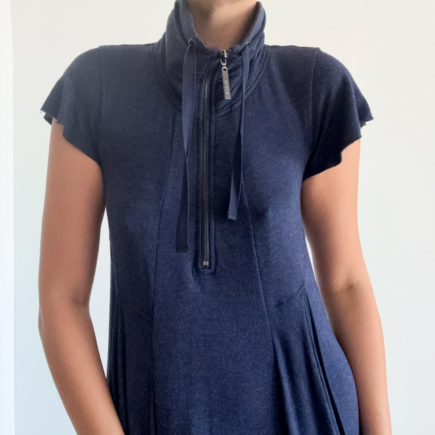 Y2K Blue Viscose Bubble Dress / SZ S-M