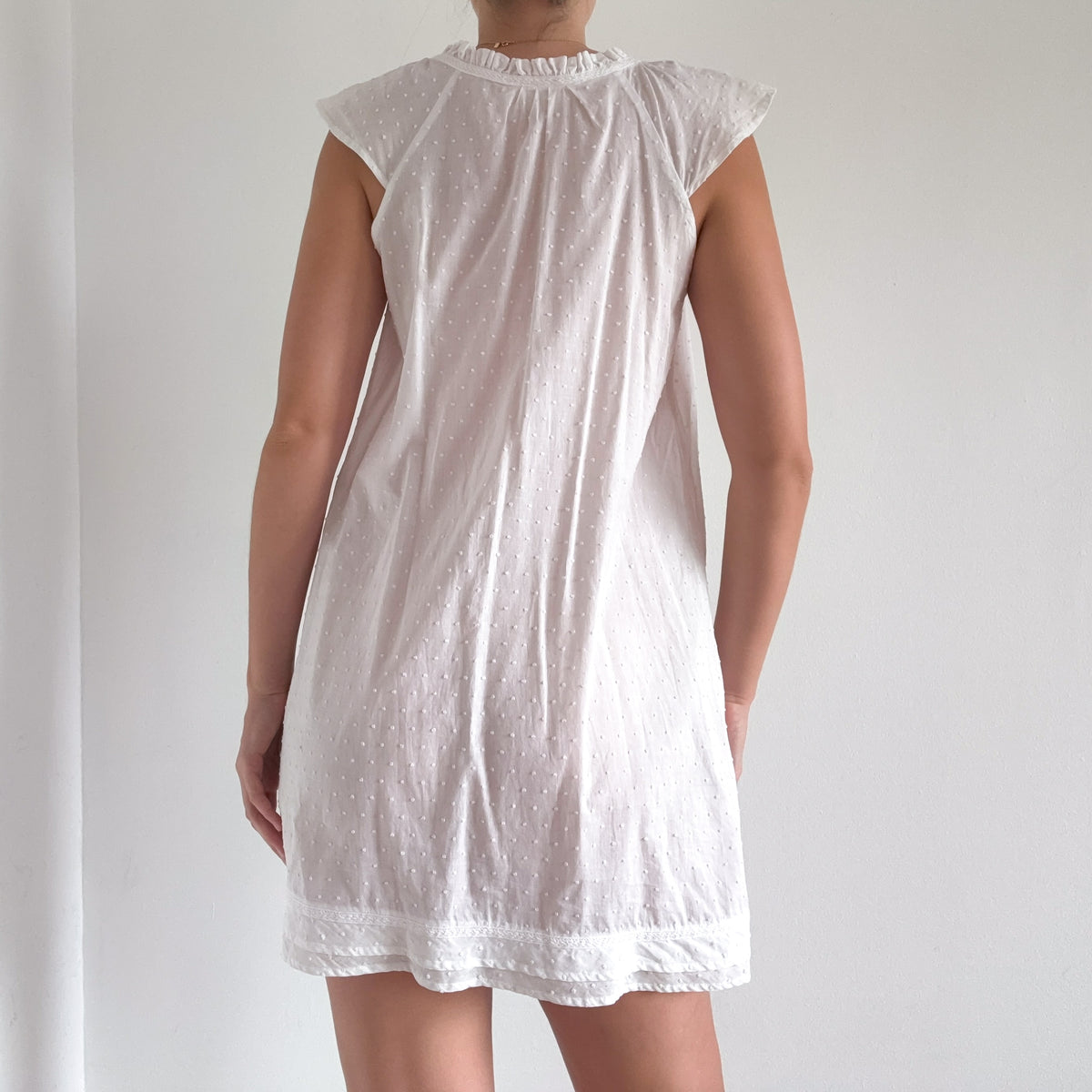 White Dot Cotton Nighty / SZ M