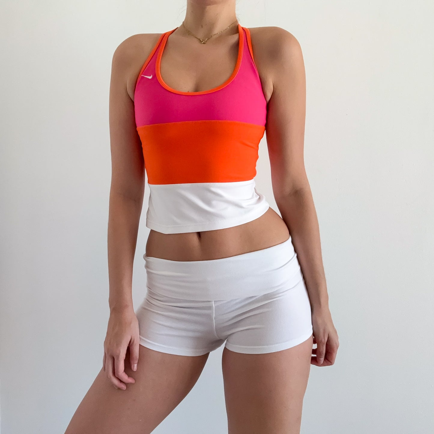 Y2K Nike Orange & Pink Workout Tank / SZ XS