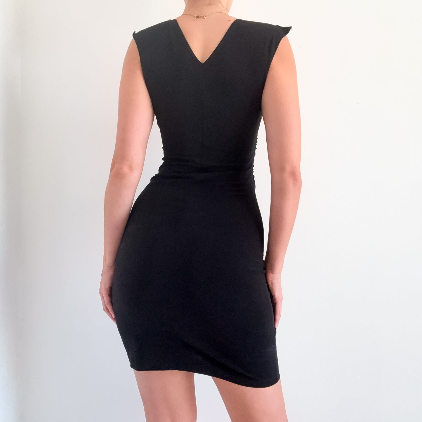 Y2K Black Flutter Sleeve Dress / SZ S