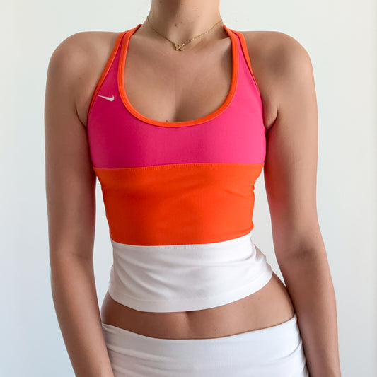 Y2K Nike Orange & Pink Workout Tank / SZ XS